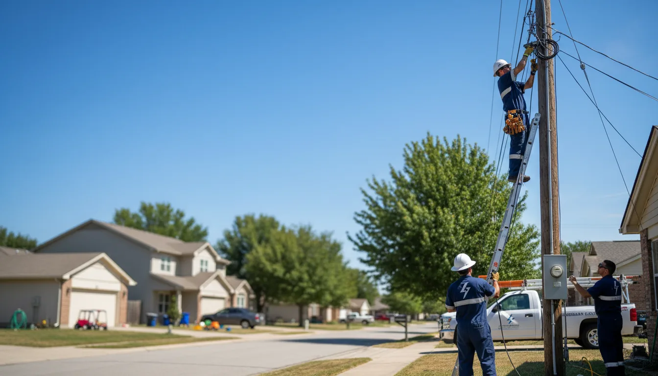 Residential electrician providing installation services in Lorenzo, TX